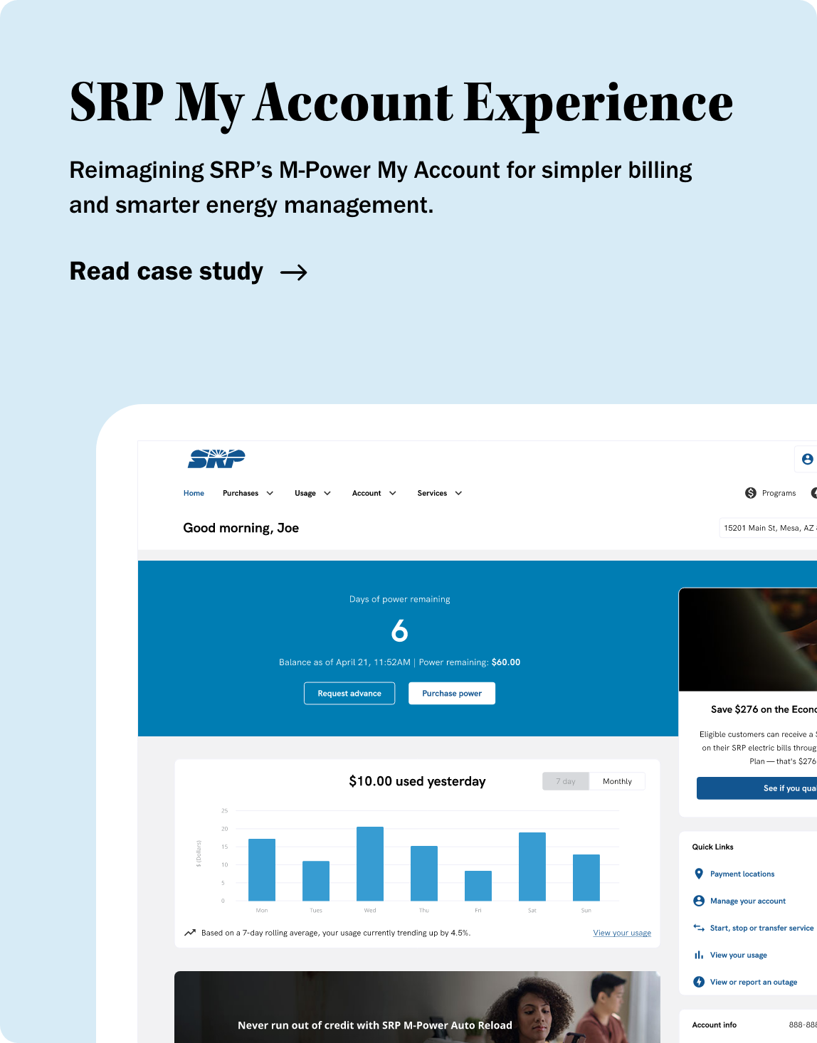 SRP My Account Experience